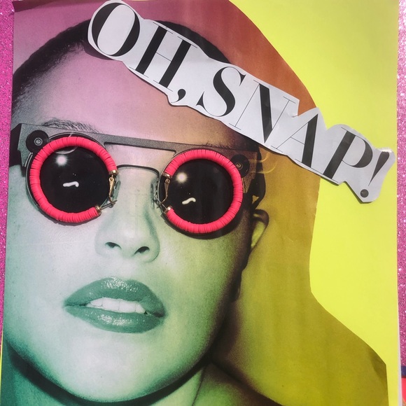 Neon Pink & Turquoise Rubber Disc Hoop Earrings - Picture 4 of 8